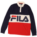 Fila Mens Graphic Rugby Polo Shirt Medium Multicoloured Colourblock