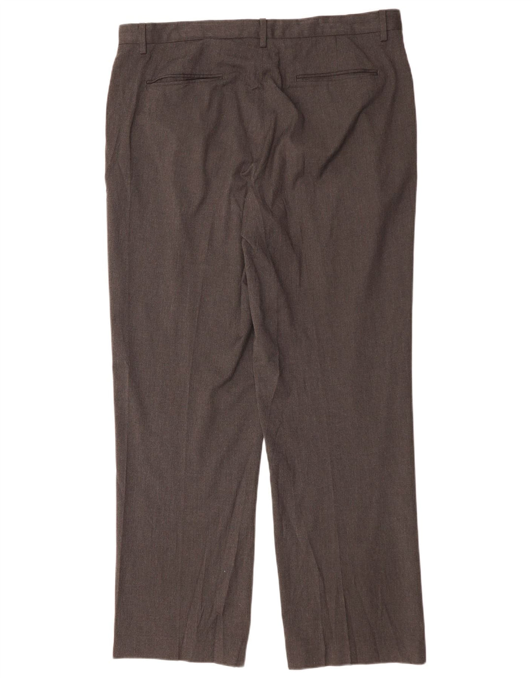 Calvin Klein Mens Straight Chino Trousers W36 L32 Grey Polyester