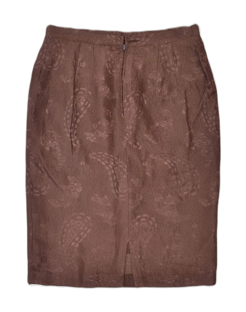 LUISA SPAGNOLI Womens A-Line Skirt IT 44 Medium W29 Brown Paisley | Vintage | Thrift | Second-Hand | Used Clothing | Messina Hembry 