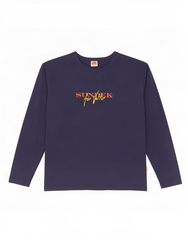Sundek Mens Graphic Top Long Sleeve Large Navy Blue