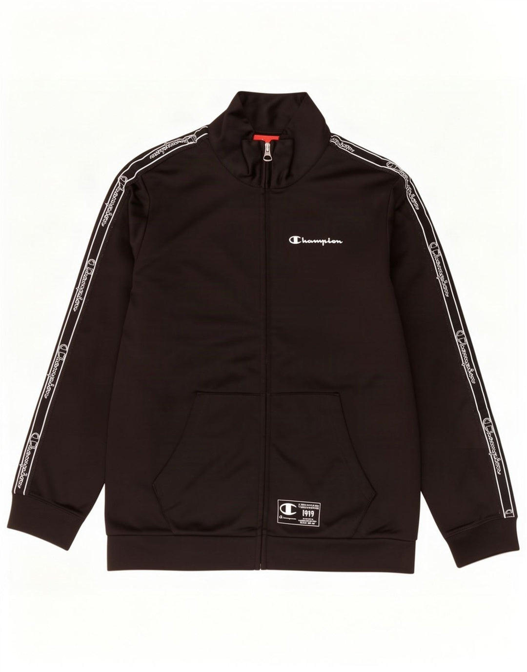 Champion Boys Graphic Tracksuit Top Jacket 11-12 Years Large Black