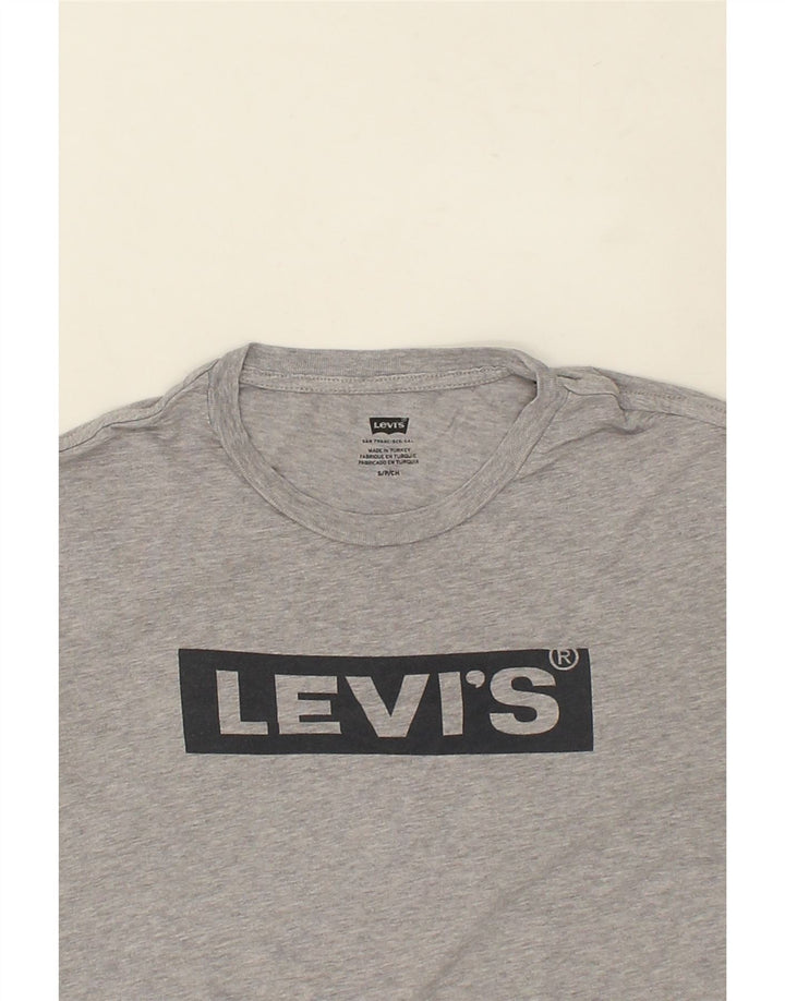 LEVI'S Mens Graphic T-Shirt Top Small Grey Cotton Vintage Levi's and Second-Hand Levi's from Messina Hembry 