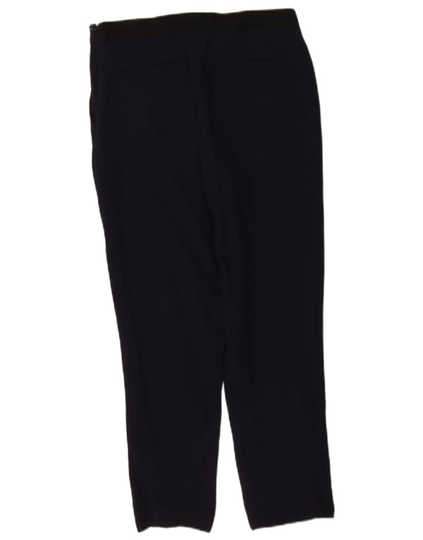 WHISTLES Womens Chino Trousers UK 10 Small W30 L26 Navy Blue Colourblock