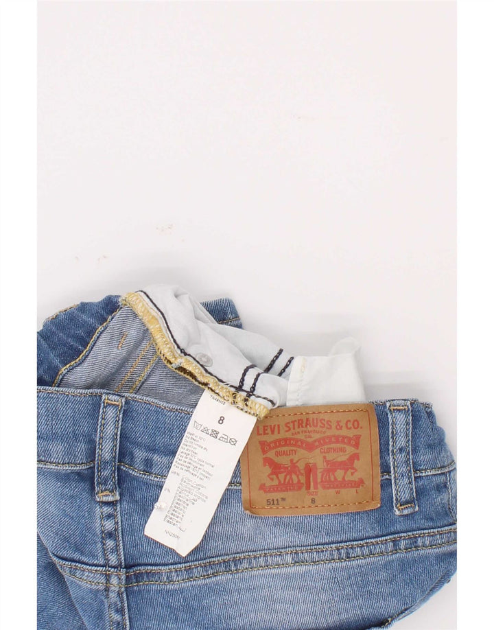 Levi's Boys 511 Slim Denim Shorts 7-8 Years W22 Blue Cotton
