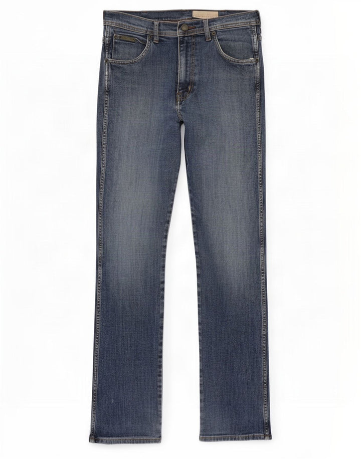 Wrangler Mens Straight Jeans W30 L34 Blue Cotton