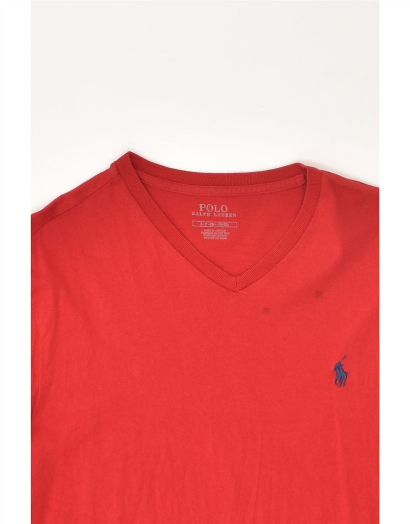 POLO RALPH LAUREN Mens T-Shirt Top Small Red Cotton | Vintage Polo Ralph Lauren | Thrift | Second-Hand Polo Ralph Lauren | Used Clothing | Messina Hembry 