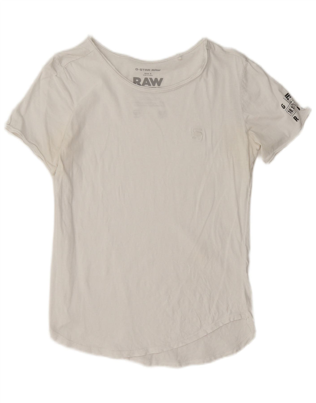 G-Star Mens Graphic T-Shirt Top Small White