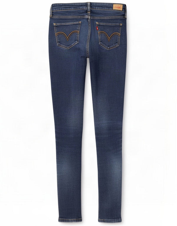 Levi's Womens 535 Legging Jeans W30 L32 Navy Blue Cotton