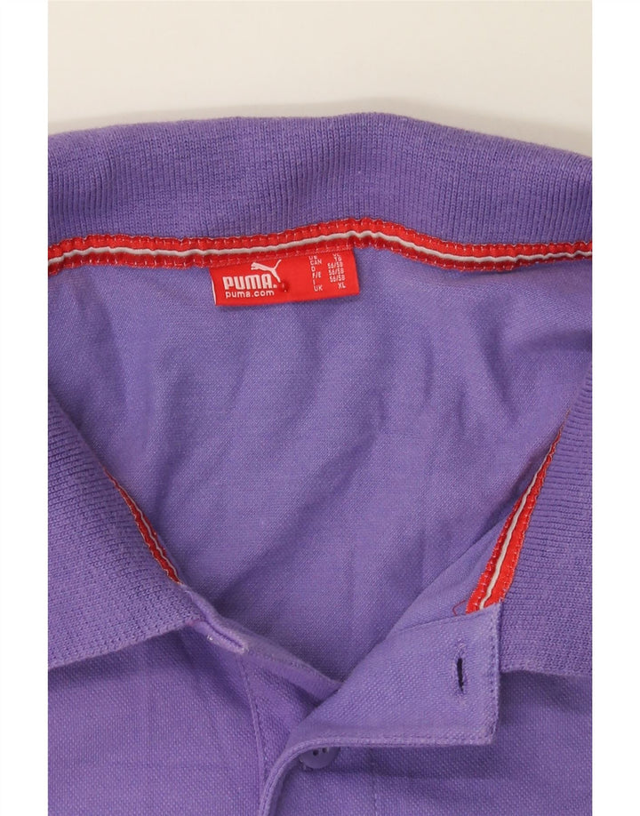 PUMA Mens Polo Shirt XL Purple Cotton Vintage Puma and Second-Hand Puma from Messina Hembry 