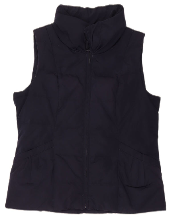 Monsoon Womens Padded Gilet UK 14 Medium Navy Blue Polyester