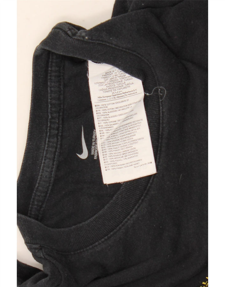 Nike Mens Graphic T-Shirt Top UK 38/40 Medium Black Cotton