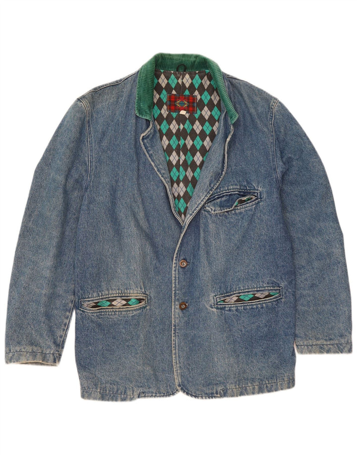 Vintage Mens Denim Jacket UK 38 Medium Blue