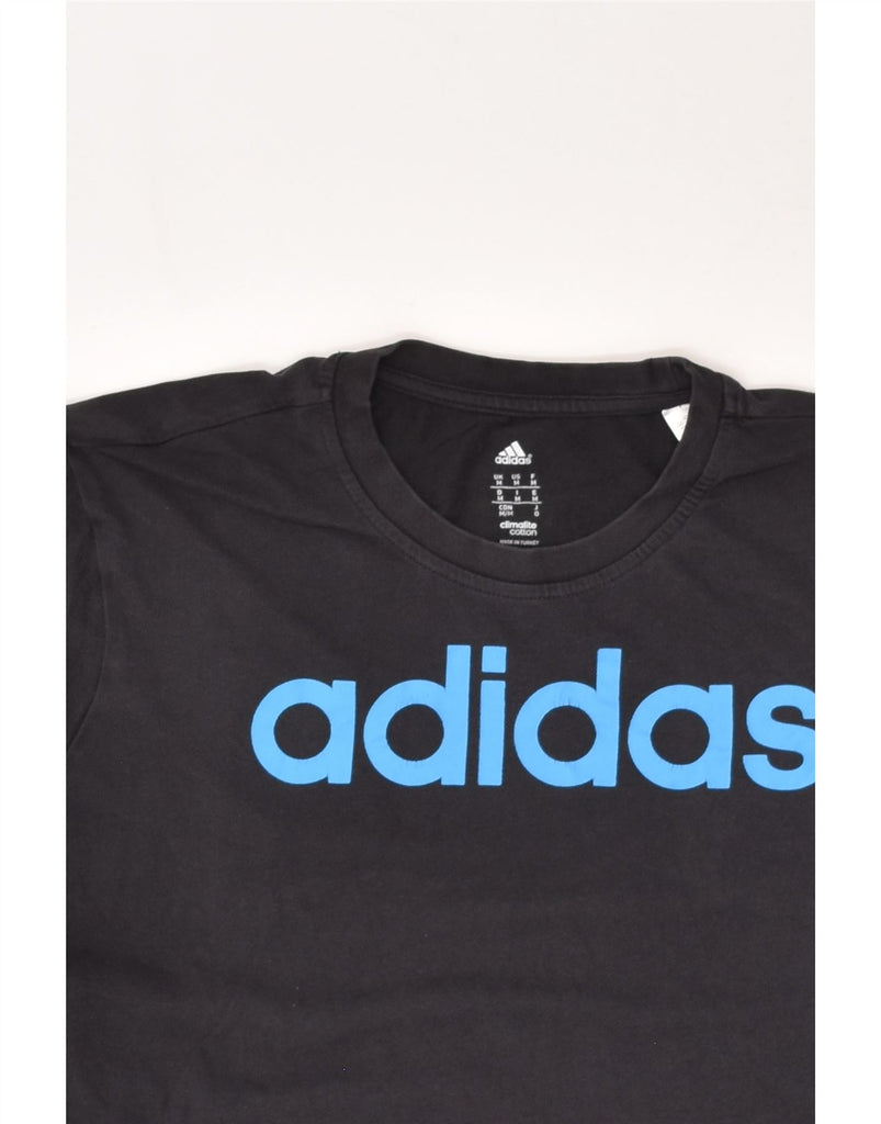 ADIDAS Mens Graphic T-Shirt Top Medium Black Cotton | Vintage Adidas | Thrift | Second-Hand Adidas | Used Clothing | Messina Hembry 