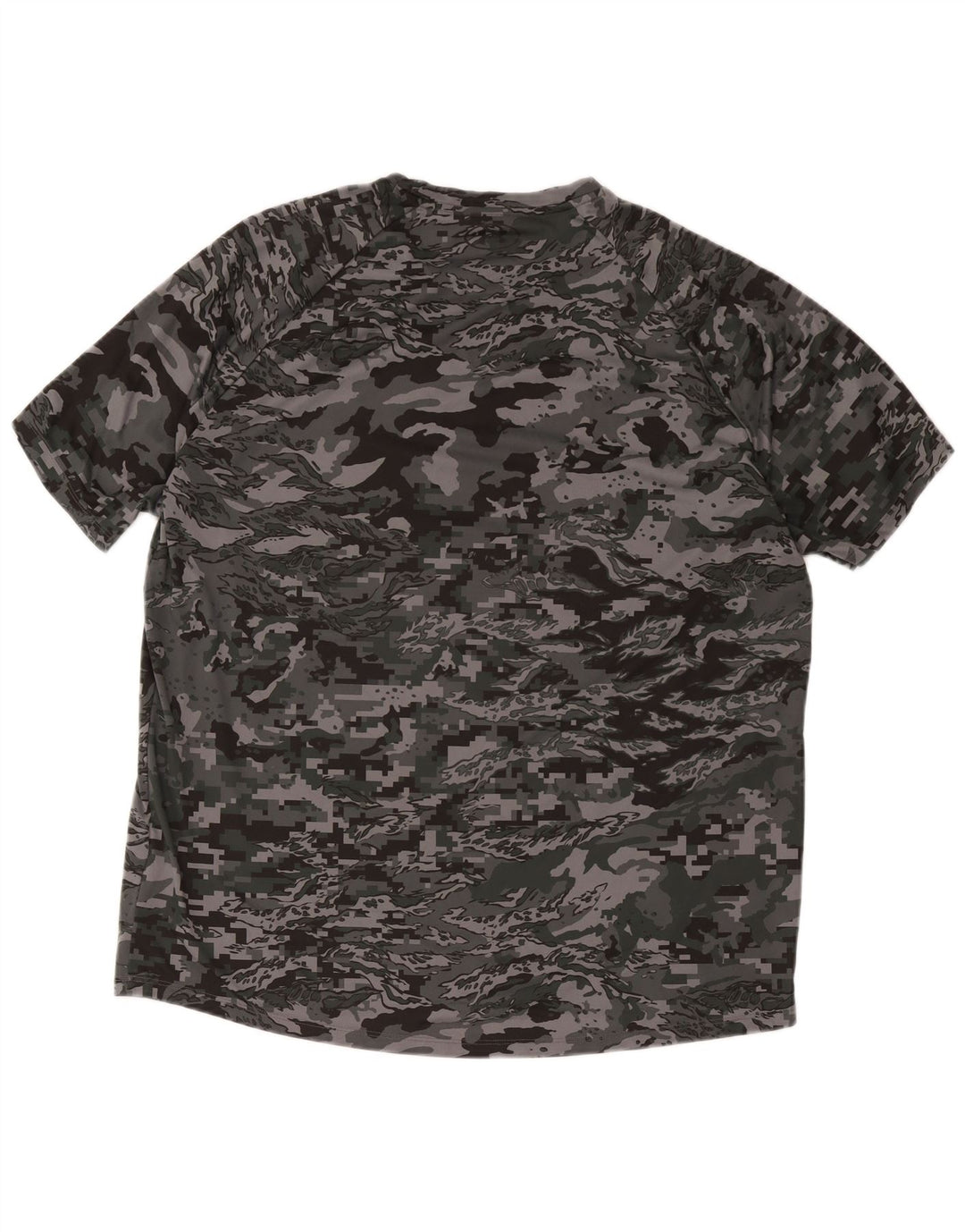 Under Armour Mens T-Shirt Top 2XL Grey Camouflage Polyester