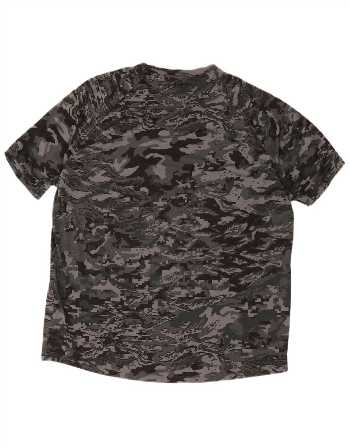 Under Armour Mens T-Shirt Top 2XL Grey Camouflage Polyester
