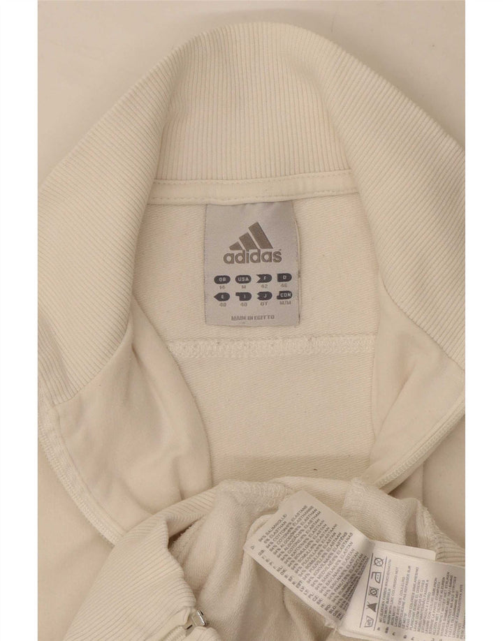 Adidas Womens Tracksuit Top Jacket UK 14 Medium White