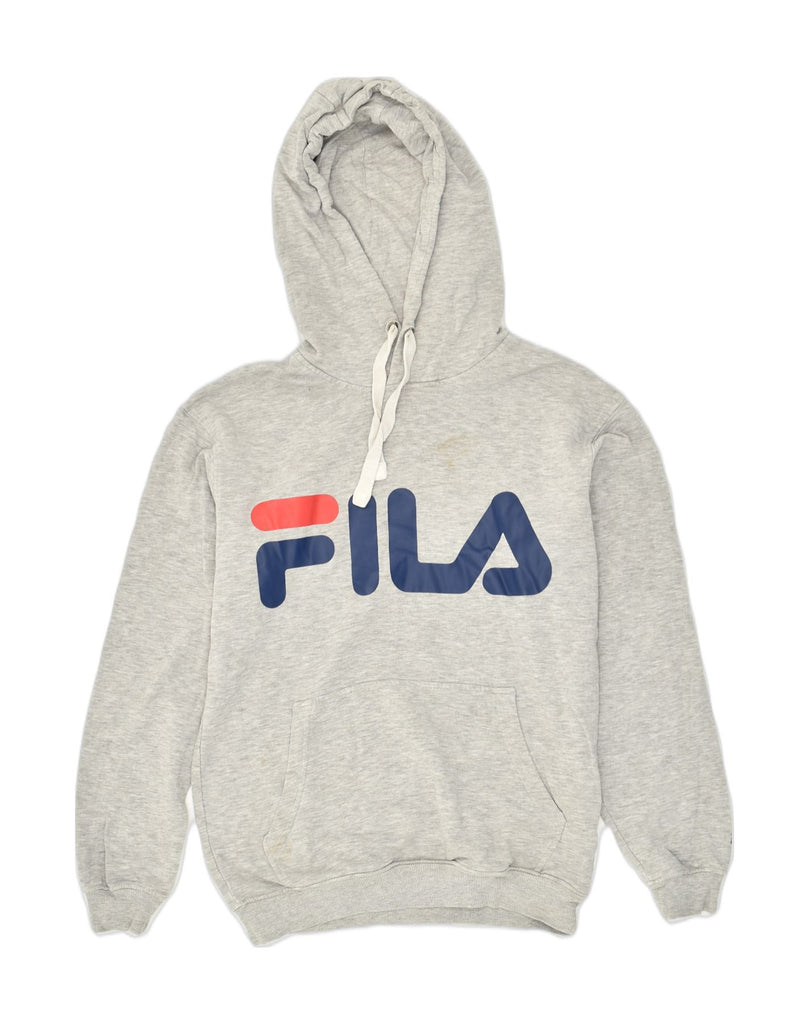 FILA Mens Graphic Hoodie Jumper XS Grey Cotton | Vintage Fila | Thrift | Second-Hand Fila | Used Clothing | Messina Hembry 