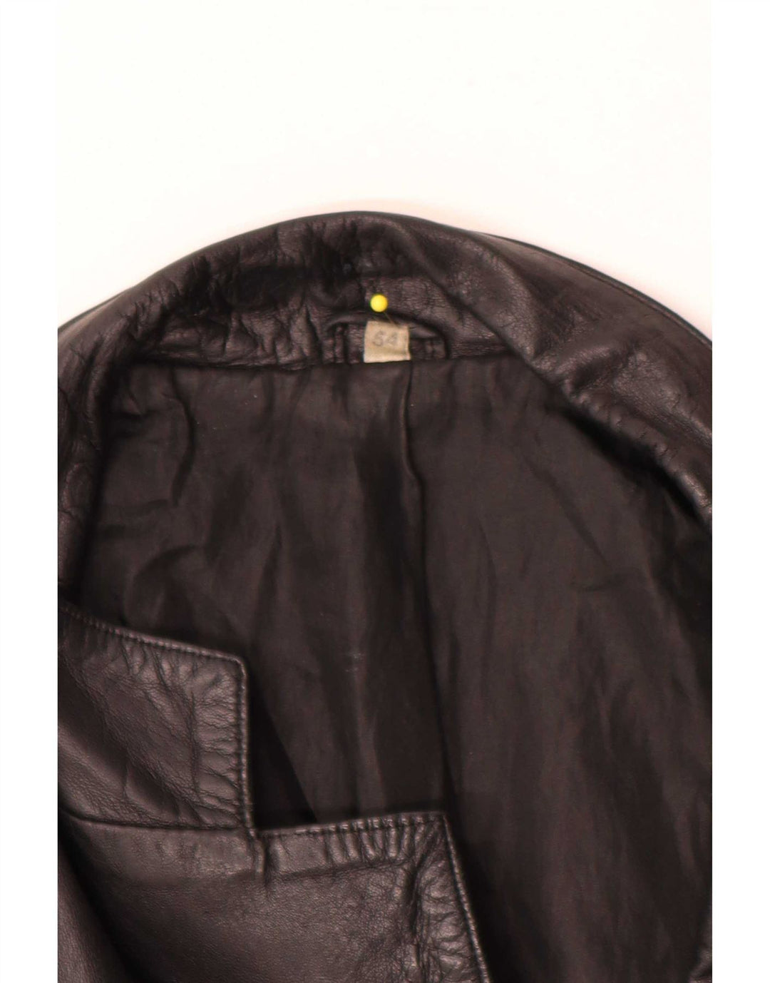 Vintage Mens 3 Button Leather Blazer Jacket IT 54 XL Black