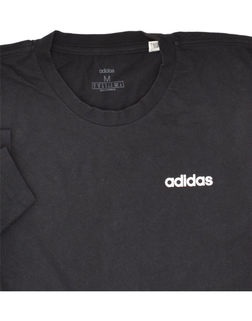 ADIDAS Mens T-Shirt Top Medium Black Cotton | Vintage Adidas | Thrift | Second-Hand Adidas | Used Clothing | Messina Hembry 