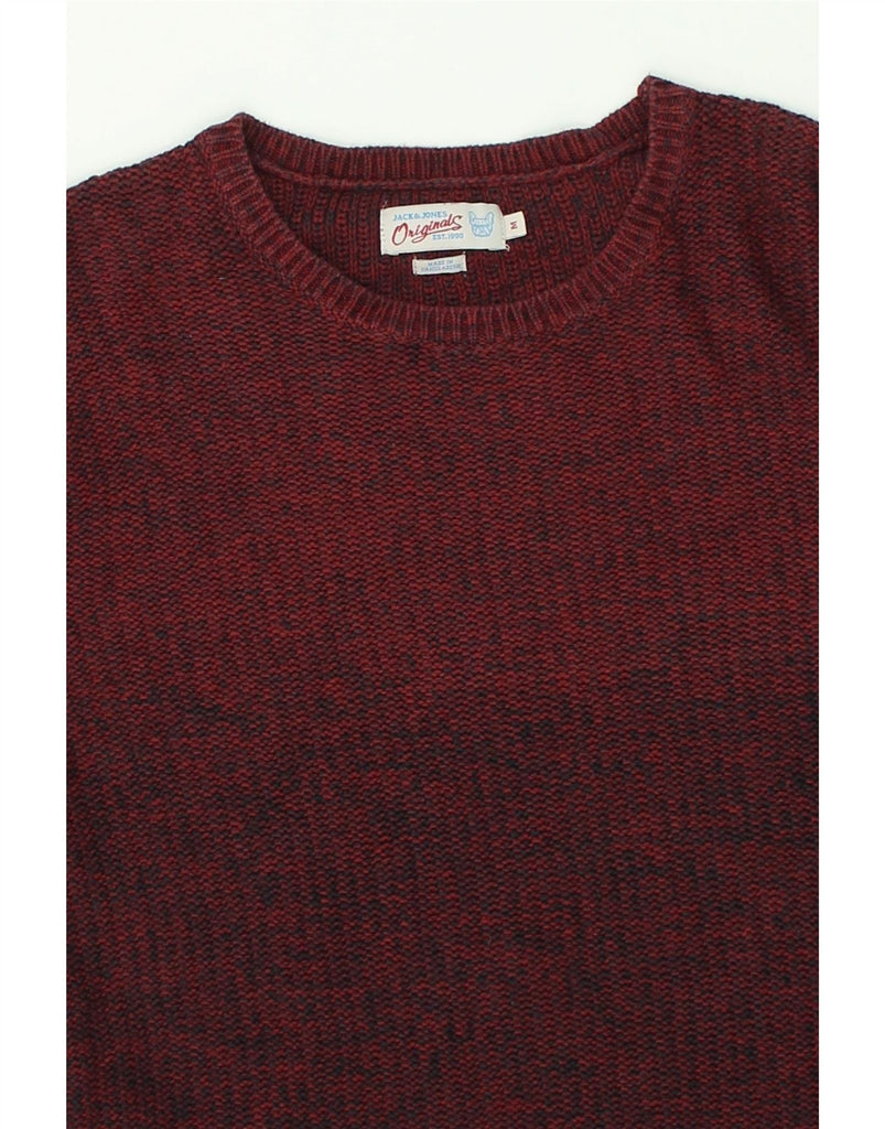 JACK & JONES Mens Crew Neck Jumper Sweater Medium Burgundy Colourblock | Vintage Jack & Jones | Thrift | Second-Hand Jack & Jones | Used Clothing | Messina Hembry 