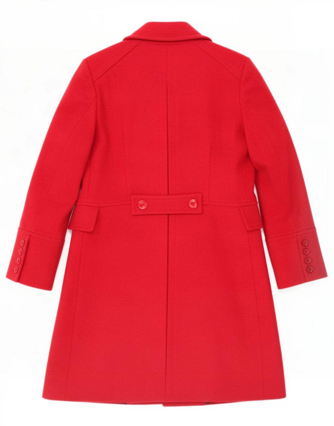 Sisley Womens Overcoat IT 44 Medium Red Wool