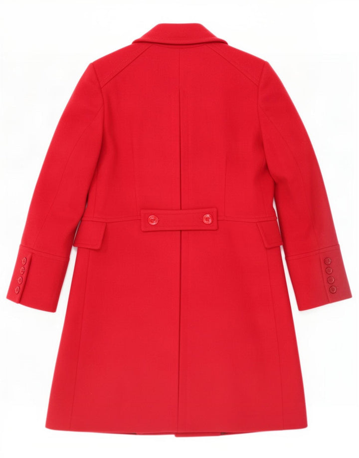 Sisley Womens Overcoat IT 44 Medium Red Wool