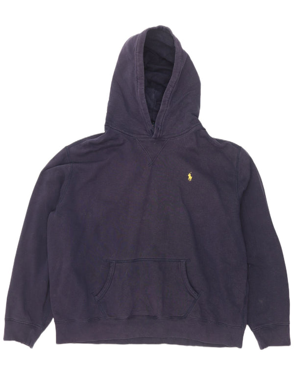Polo Ralph Lauren Mens Hoodie Jumper 2XL Navy Blue Cotton