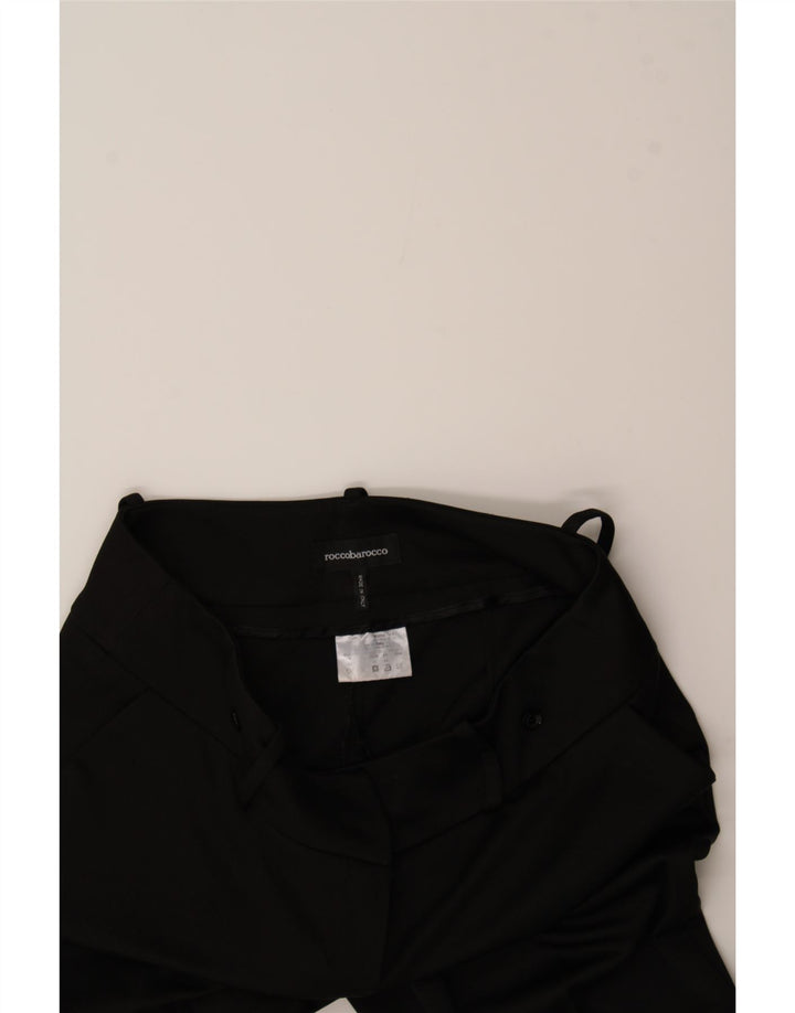 ROCCOBAROCCO Womens Slim Suit Trousers W34 L32  Black Polyester Vintage Roccobarocco and Second-Hand Roccobarocco from Messina Hembry 
