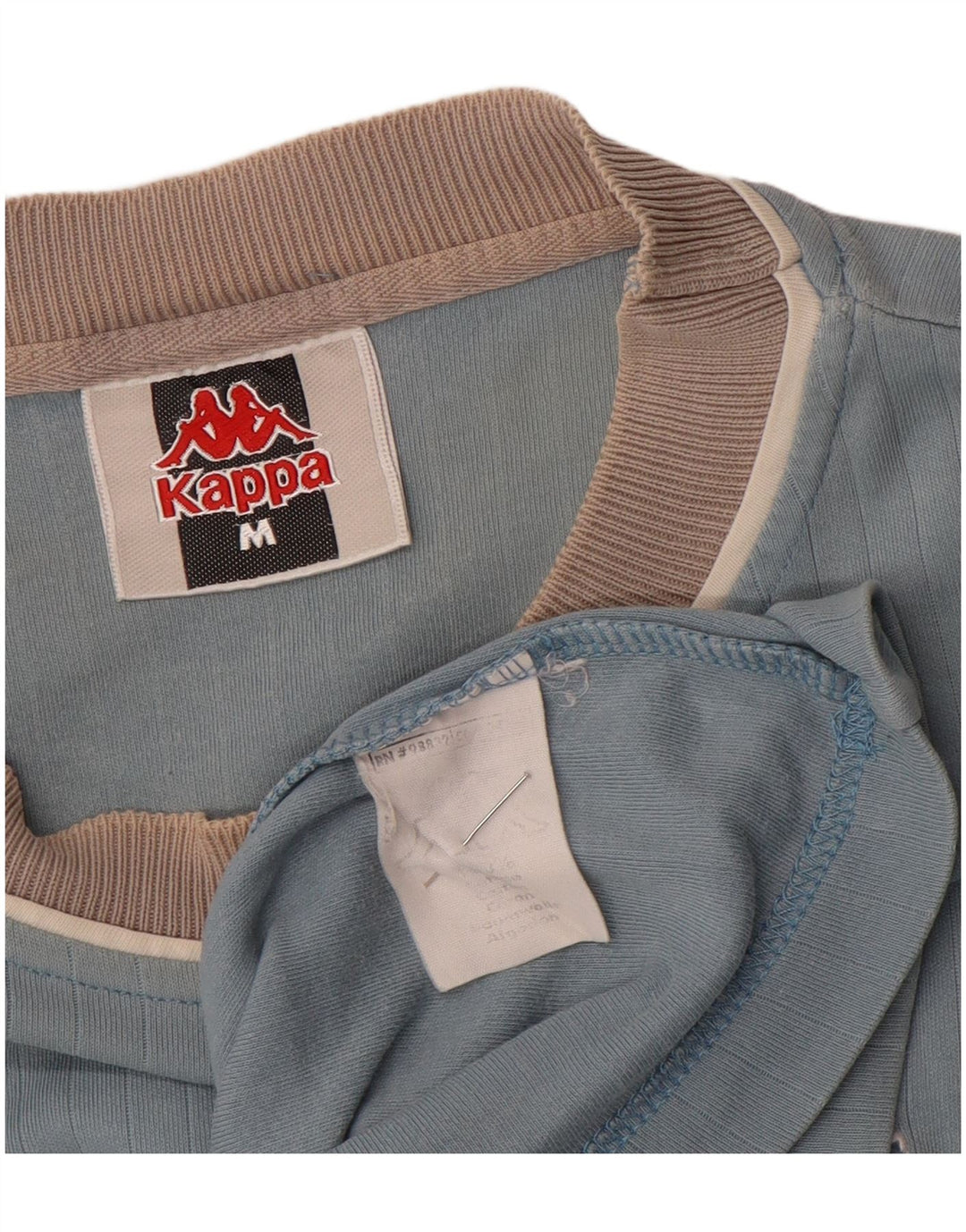 Kappa Mens T-Shirt Top Medium Blue Cotton