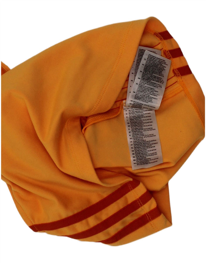 Adidas Womens Sport Bra Top UK 14 Medium Orange Polyester