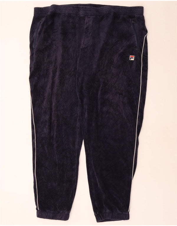 Fila Mens Tracksuit Trousers Joggers 4XL  Navy Blue Cotton