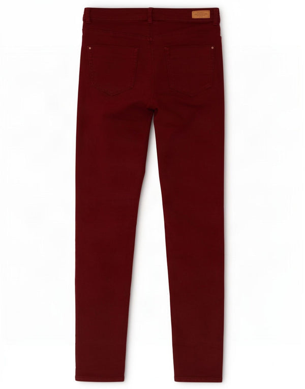 Zara Womens Trafaluc Skinny Jeans EU 38 Small W28 L30 Maroon Cotton