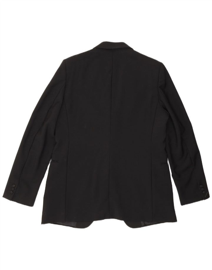 Redaelli Mens 1 Button Blazer Jacket UK 40 Large Black Wool