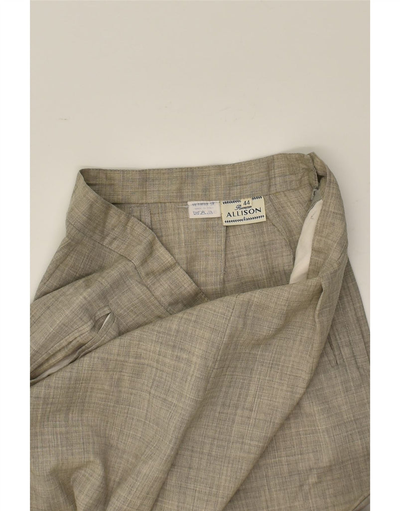 VINTAGE Womens Slim Suit Trousers IT 44 Medium W28 L30 Grey Virgin Wool | Vintage Vintage | Thrift | Second-Hand Vintage | Used Clothing | Messina Hembry 