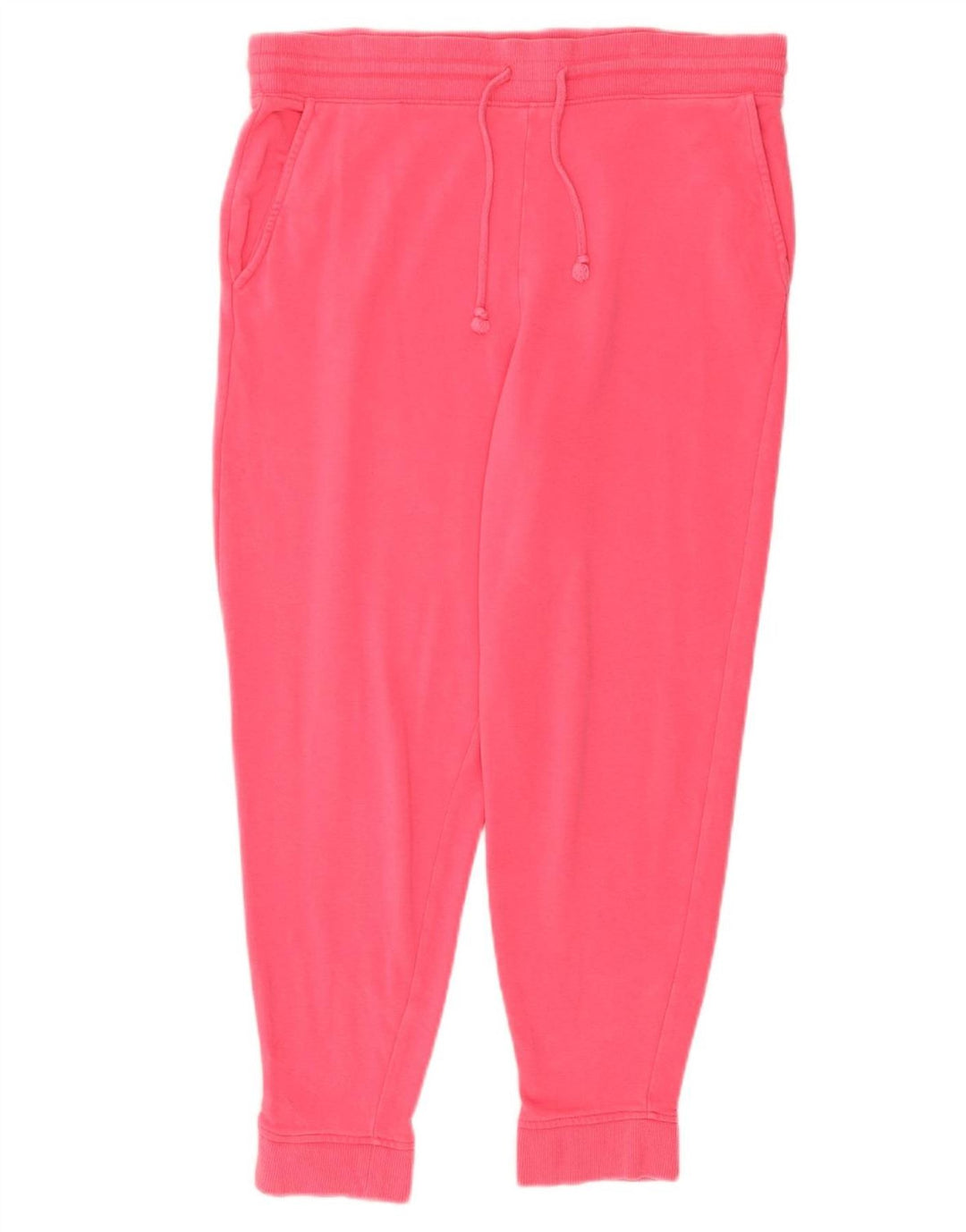 MARKS & SPENCER Womens Tracksuit Trousers Joggers UK 16 Large Pink Cotton