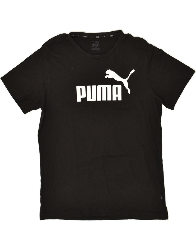 PUMA Mens Graphic T-Shirt Top Large Black Cotton Vintage Puma and Second-Hand Puma from Messina Hembry 