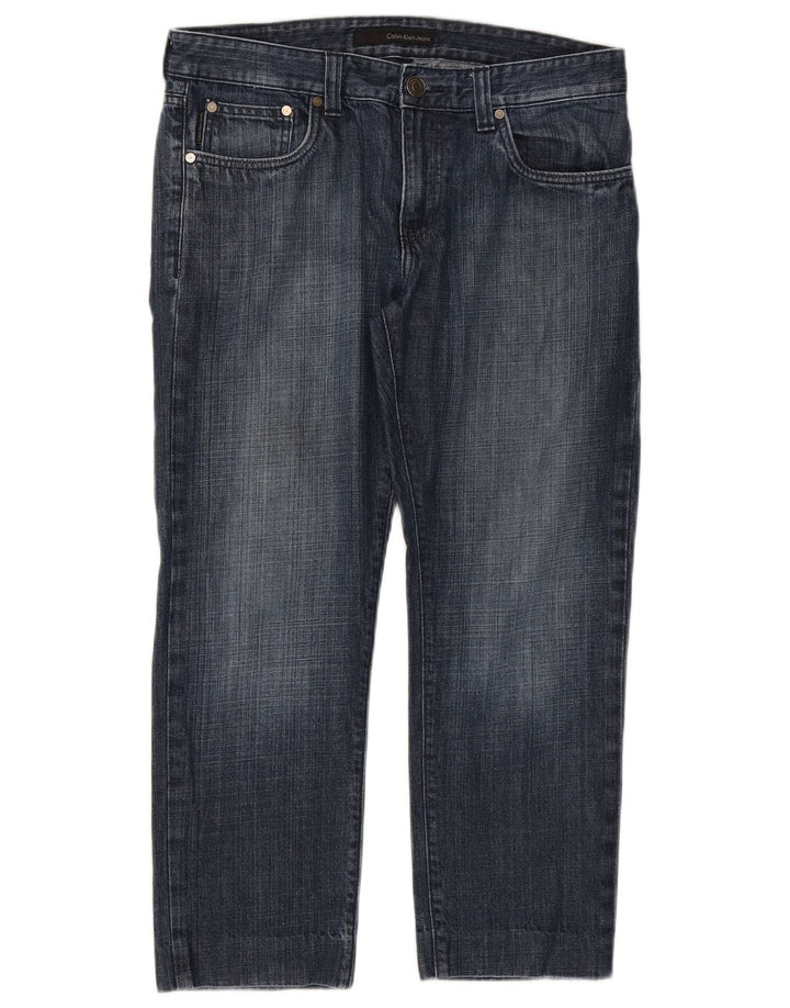 CALVIN KLEIN Womens Crop Skinny Jeans W33 L26 Blue