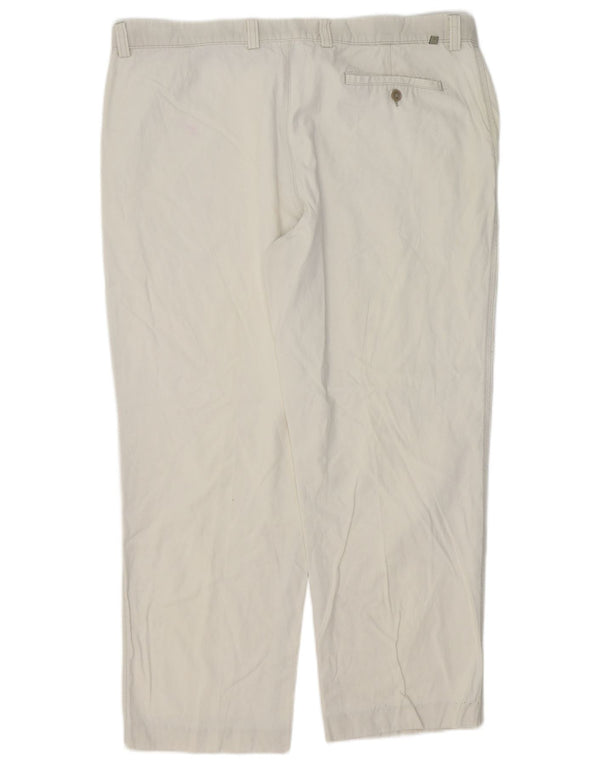 Farah Mens Weekend Straight Chino Trousers W38 L28 Off White