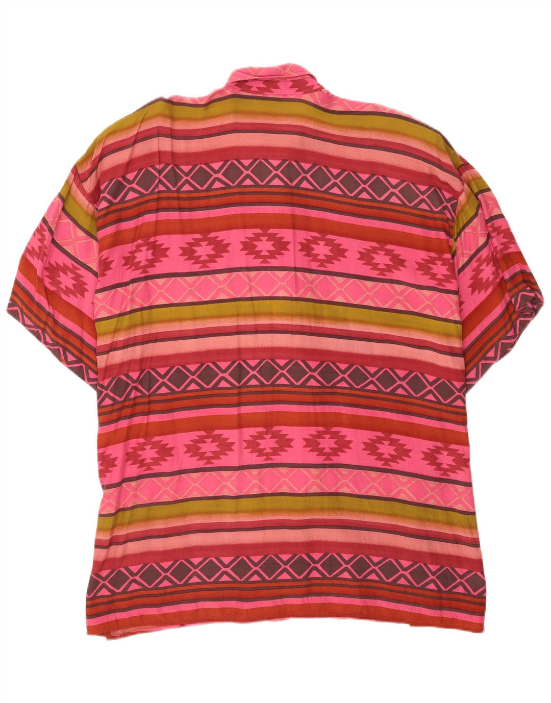 Max&Co. Womens Short Sleeve Shirt UK 12 Medium Multicoloured Geometric