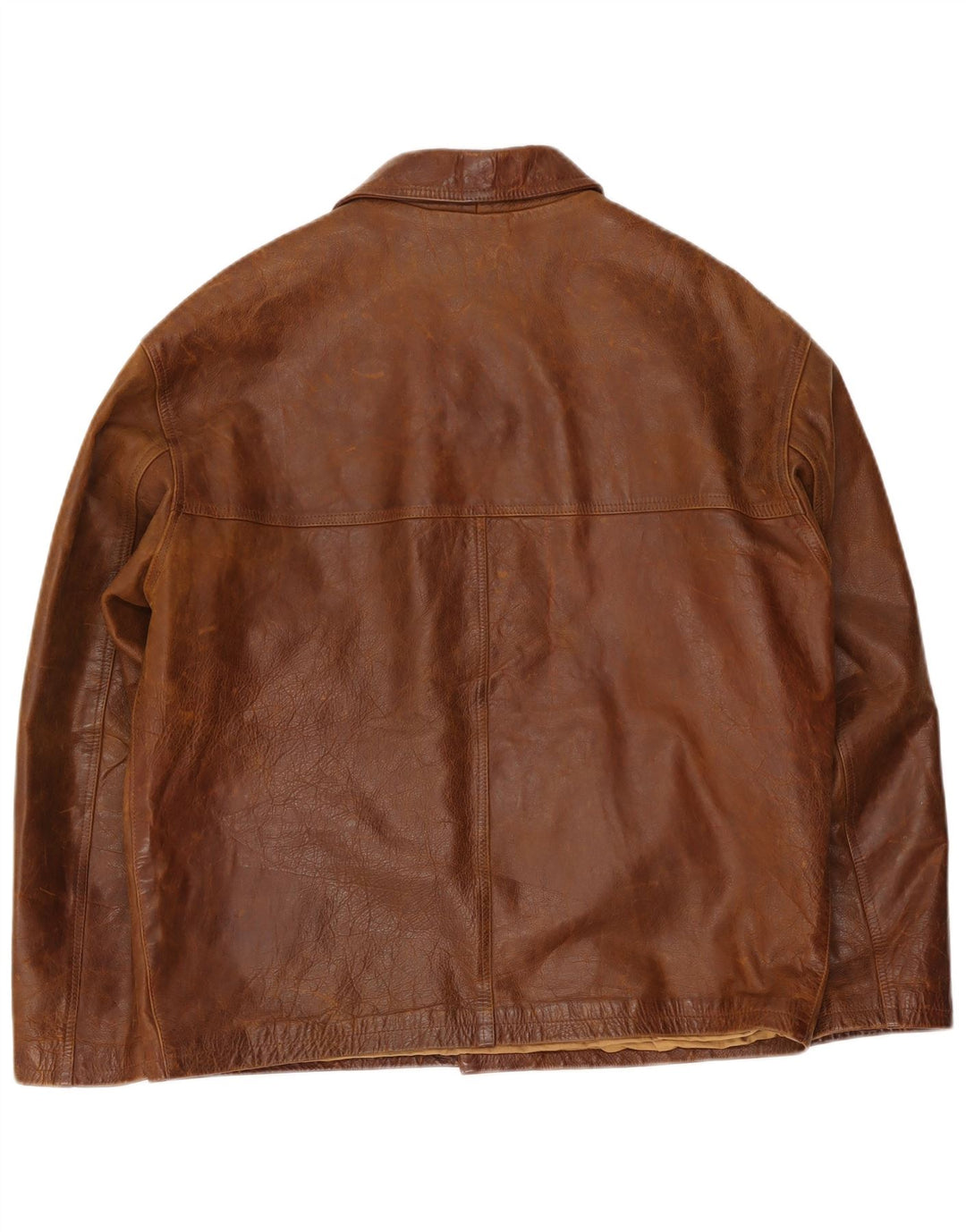 Bello Boys Mens Leather Jacket UK 42 XL Brown