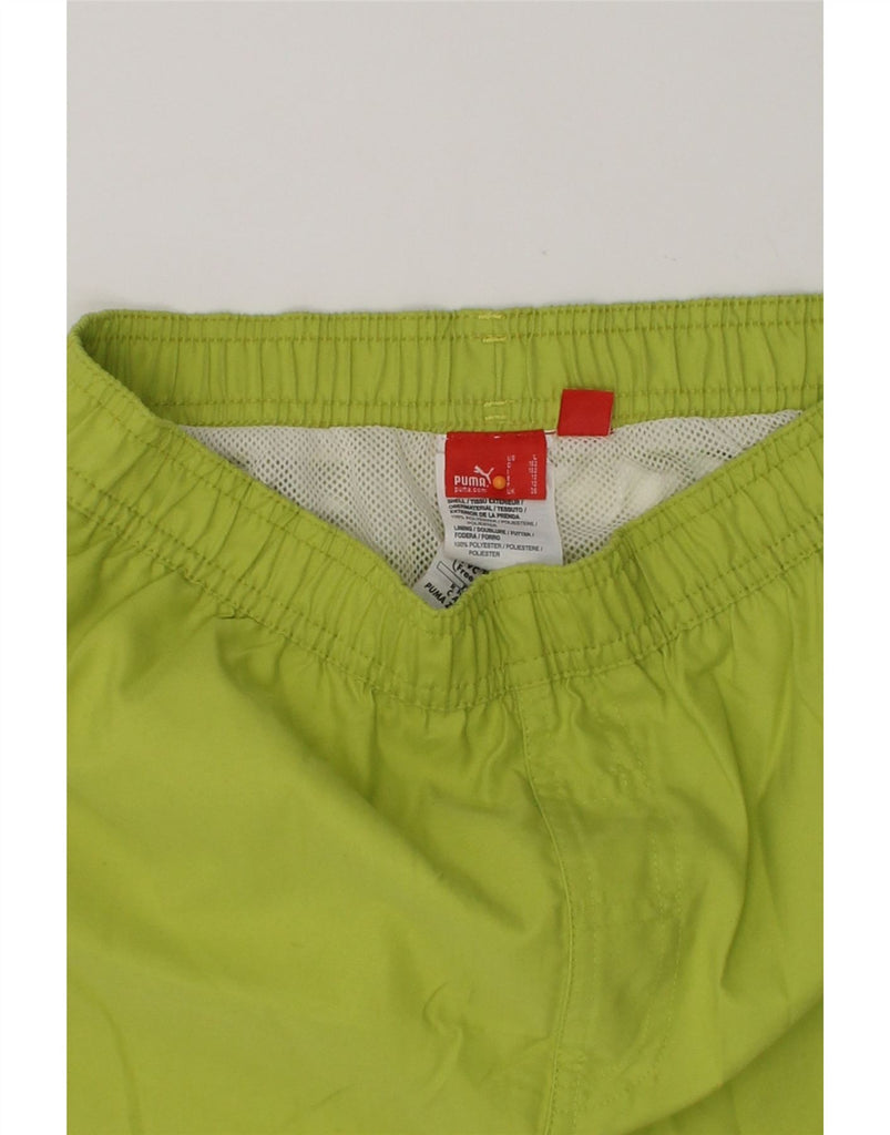 PUMA Boys Graphic Sport Shorts 11-12 Years Green Colourblock Polyester | Vintage Puma | Thrift | Second-Hand Puma | Used Clothing | Messina Hembry 