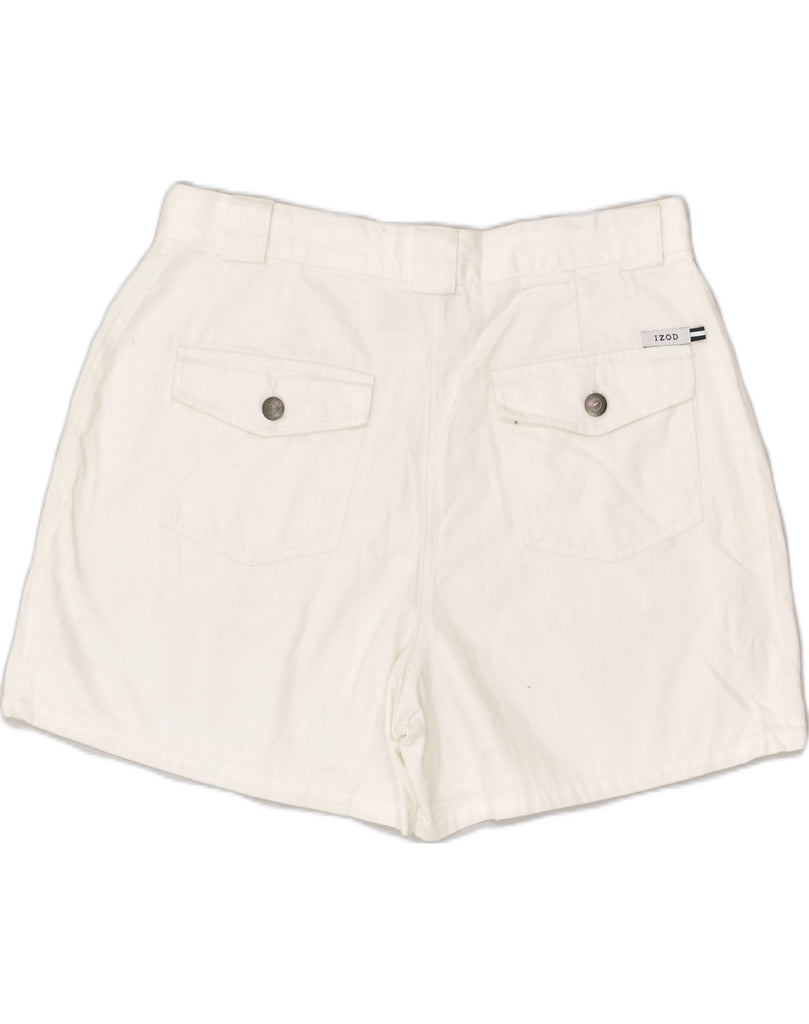 IZOD Womens Chino Shorts US 12 Large W32 White Cotton | Vintage Izod | Thrift | Second-Hand Izod | Used Clothing | Messina Hembry 