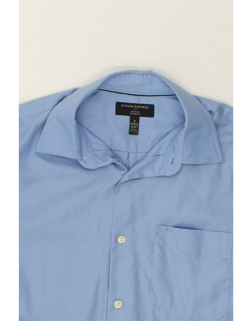 BANANA REPUBLIC Mens Classic Fit Shirt Size 14 14 1/2 Small Blue Cotton | Vintage Banana Republic | Thrift | Second-Hand Banana Republic | Used Clothing | Messina Hembry 