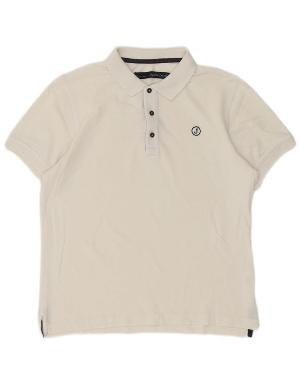 Jeckerson Mens Polo Shirt XS White Cotton