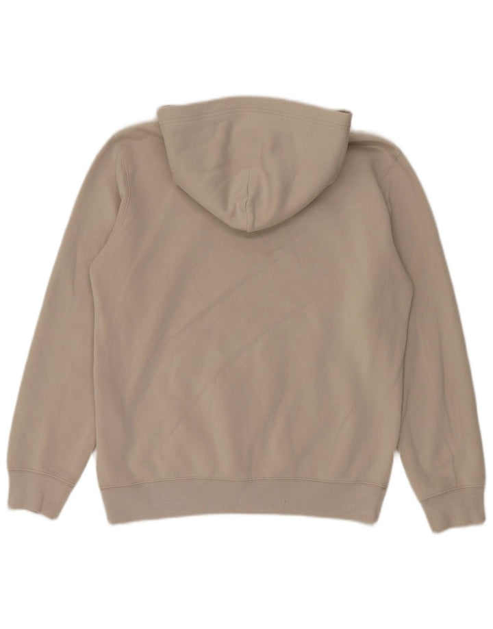 Champion Mens Graphic Hoodie Jumper Medium Beige Cotton