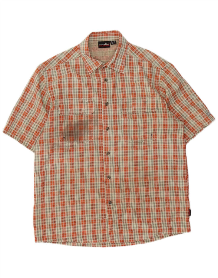 High Colorado Mens Short Sleeve Shirt Medium Orange Check