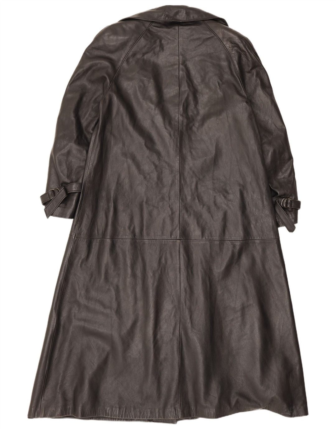 Sacip Womens Leather Coat IT 42 Medium Black