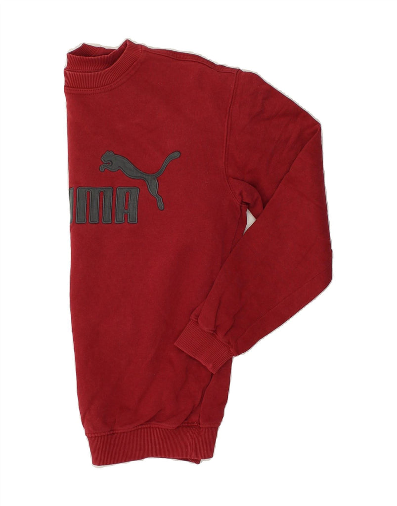 PUMA Mens Graphic Sweatshirt Jumper Medium Red | Vintage Puma | Thrift | Second-Hand Puma | Used Clothing | Messina Hembry 