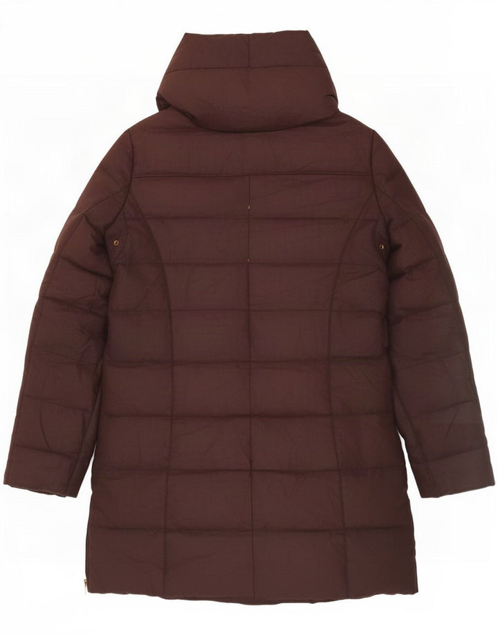Zara Womens Hooded Padded Jacket UK 14 Large Brown Polyester