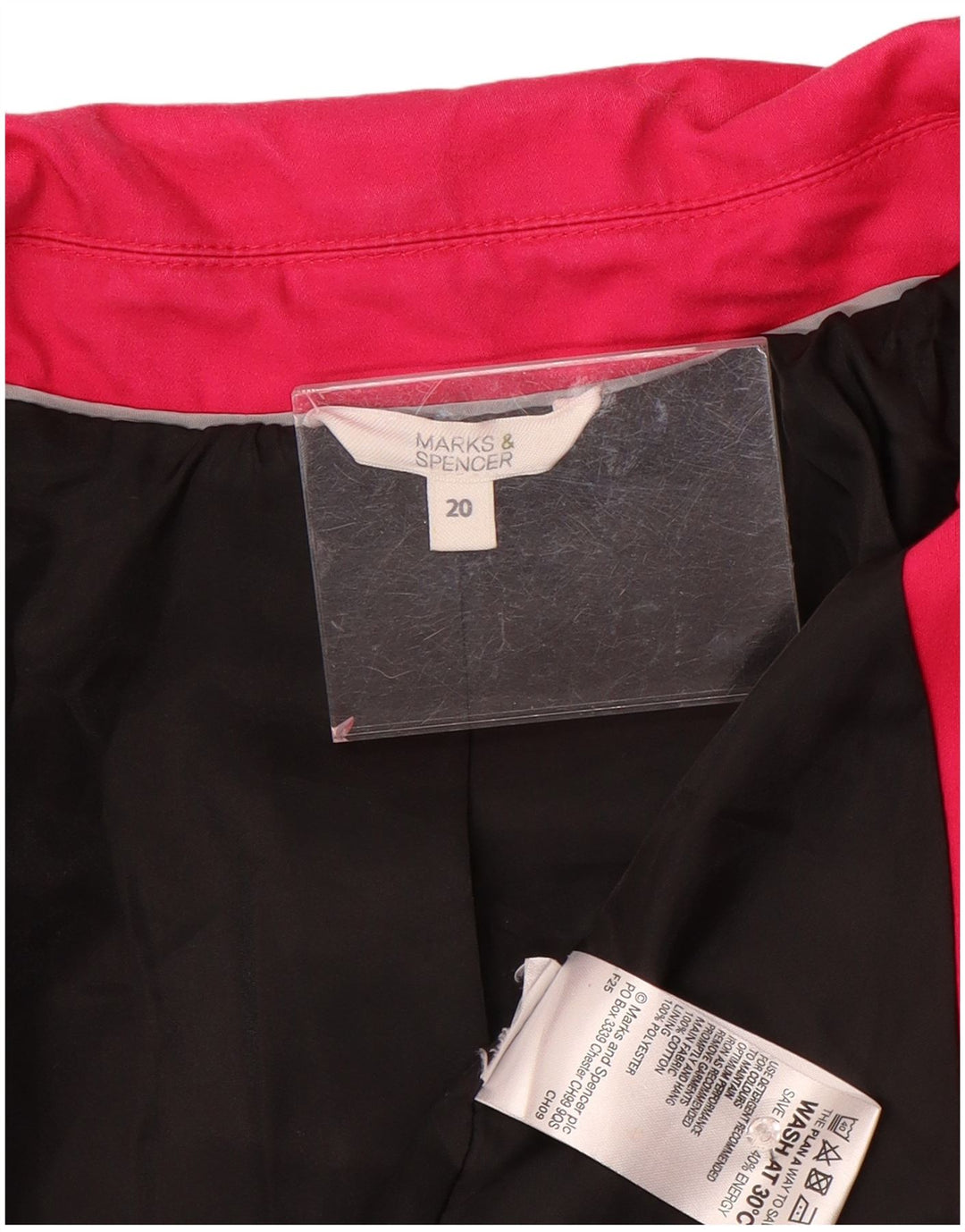 Marks & Spencer Womens Trench Coat UK 20 2XL Pink Cotton
